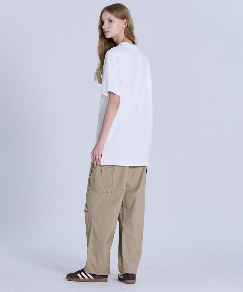 BASIC HOUSE Uni Layered Round Short Sleeve T-Shirt_Standard Length (+4Cm) Lats0104
