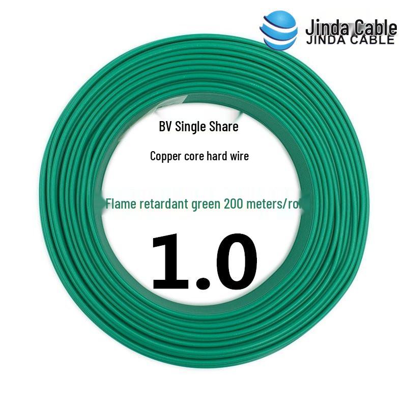 Jinda 2.5mm² Copper Core Wire: 4/1 Square Millimeter, Flame Retardant, BV Single Core for Home Décor