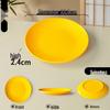 Melamine Round Plate: Porcelain-Look, Two-Color, for Commercial Use In Restaurants and Buffets - Perfect for Fast Food, Rice Bowls, and Cold Dishes.