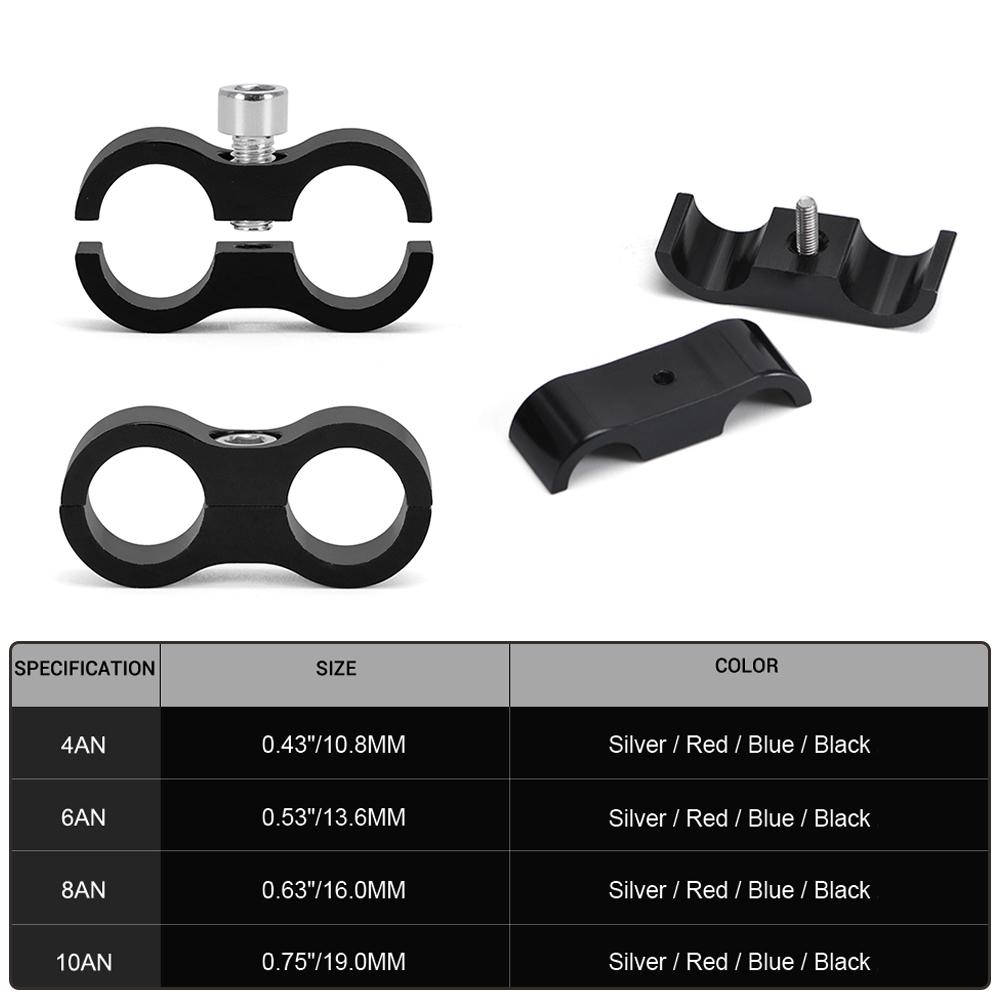 1 STK Universal Aluminium AN4 AN6 AN8 AN10 Geflochtener Gummi-Schlauchleitung Klemme Verteiler Billet Öl Kraftstoff Wasser Schlauchrohr Separator Kit