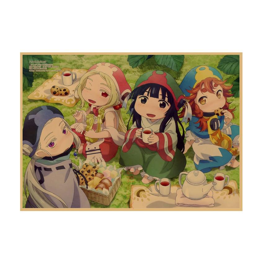 Anime Fairy Forest Poster for Kids' Room - Kraft Paper Cartoon Wall Art 630