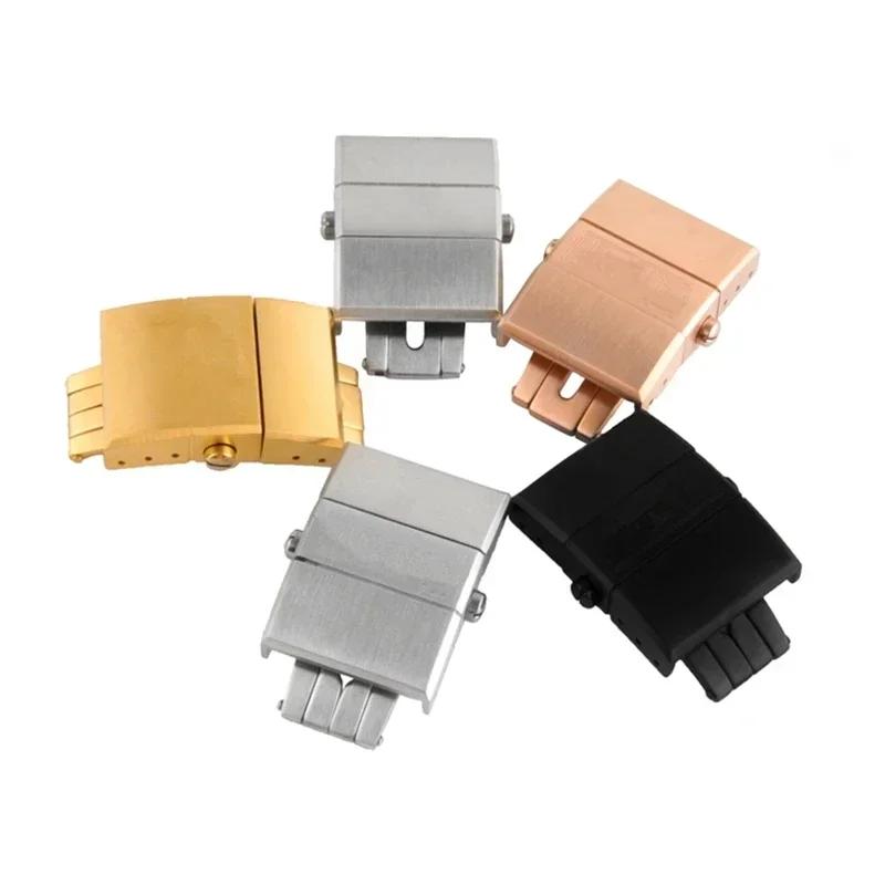 For Ulysse Nardin Athens Watch Strap Fold Buckle Rubber Silicone 316L Stainless Steel Butterfly Clasp Watchband Accessories 20mm