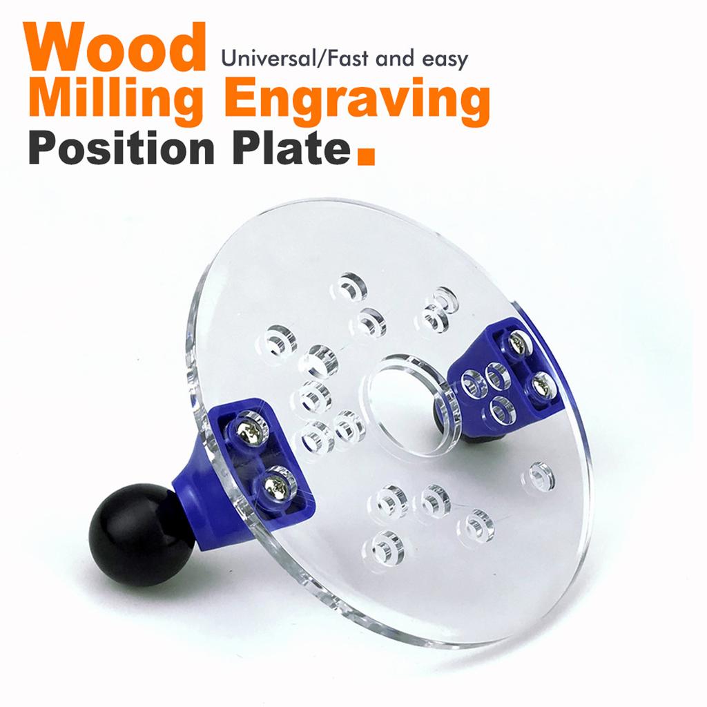 Trimmfräsenbasis mit Doppelgriffen Handfräse Feste Basis Führung für Holzbearbeitung Zimmerei Klare Acryl-Grundplatte