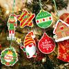 100pcs Santa Claus Kraft Paper Wrapping Supplies Kraft Tag Christmas Labels Hang Tags Gift Wrapping