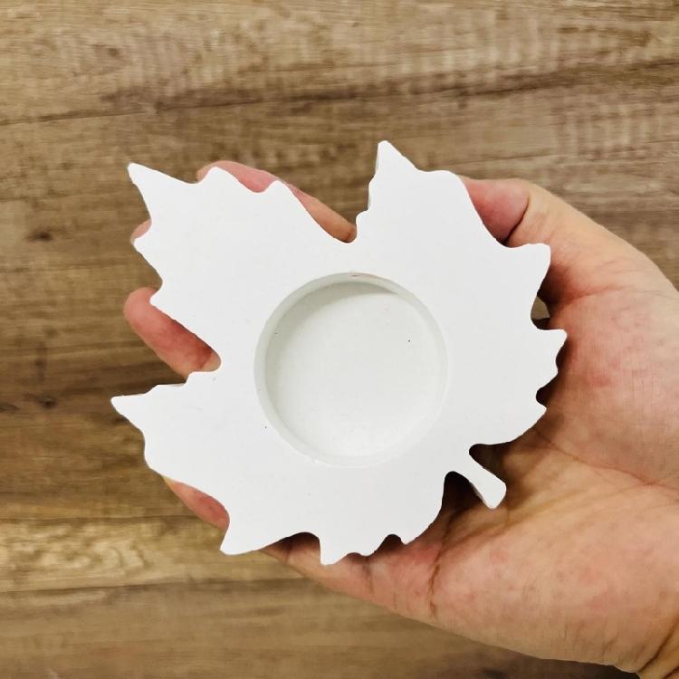 2Pcs Leaf Silicone Molds for Epoxy Resin Gypsum Decoration Silicones Candlestick Molds for Tealight Holder Jewelry Tray