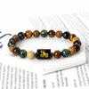 12 Constellations Scorpio Bracelet Natural Stone Tiger Eye Beads Bracelets for Men Women Cancer Virgo Leo Libra Couple Jewelry