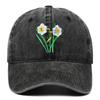 Men's Retro Washed Cotton Embroidered Distressed Dad Baseball Cap with Soft Brim