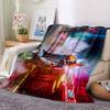 Cyberpunk Neon Cityscape Blanket Soft Throw Blanket For Home Bedroom Bed Sofa Travel Office Solid Christmas Blanket