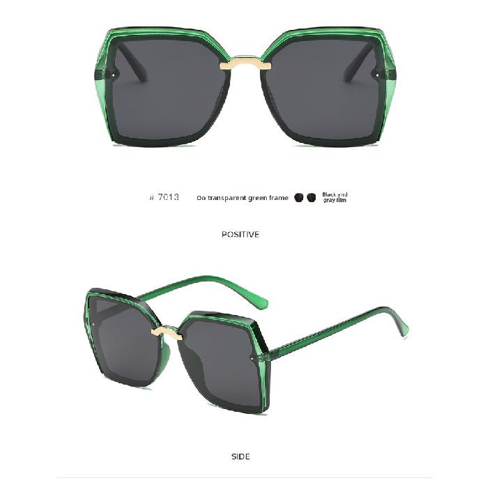 Women's Polarized Sunglasses for Driving, European and American Trendy Fashion Retro Large Frame Sunglasses, Black Frame UV400