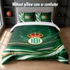 Real Betis Football Design Bed Bedding Set 1 Duvet Cover + 2 Pillowcases Soft Breathable Household Bed Linens