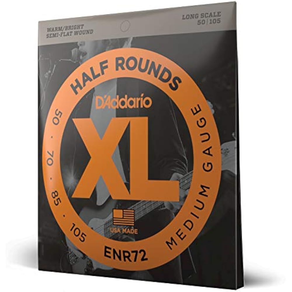 D'Addario Daddario Bass Strings Half Round/Pure Nikkel Long Scale .050-.105 ENR72 [Domestic Genuine]