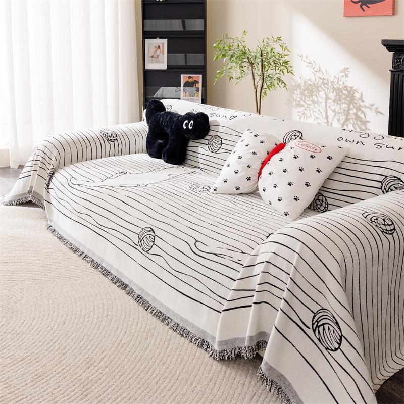 New modern simple chenille all-season sofa towel full cover one piece high-end sofa cover cloth towel