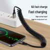6A Einziehbares Auto-Datenkabel - Superschnellladung für Huawei & Apple, Perfekt für Auto & Motorrad