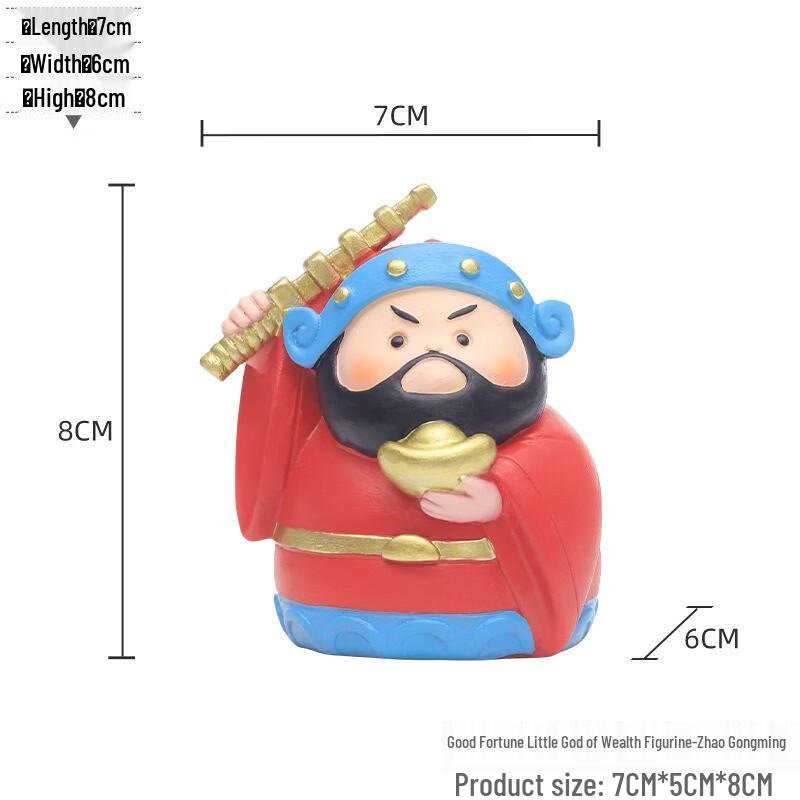 

Fumide Zhao Gongming Five-way God of Wealth Resin Ornament