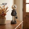 Creative Gift for Friends Halloween Pumpkin/Skeleton Figurine, Resin Desktop Ornament, Retro Cartoon Spooky Atmosphere Room Decor Humanoid Statue