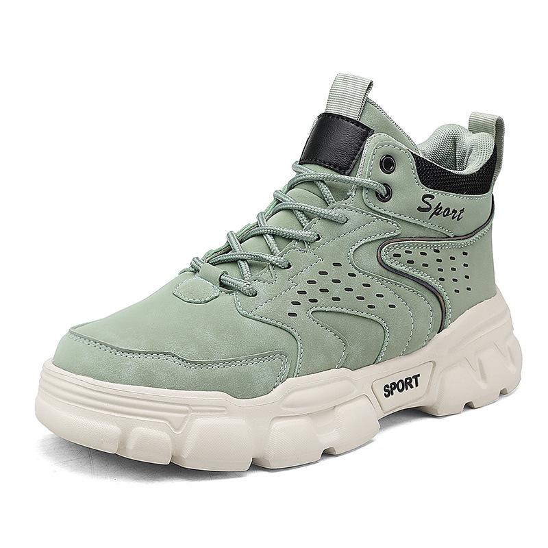 2025 Winter Men's Shoes Outdoor Casual High-top Shoes Men's Daily Platform Shoes Men's Warm Boots