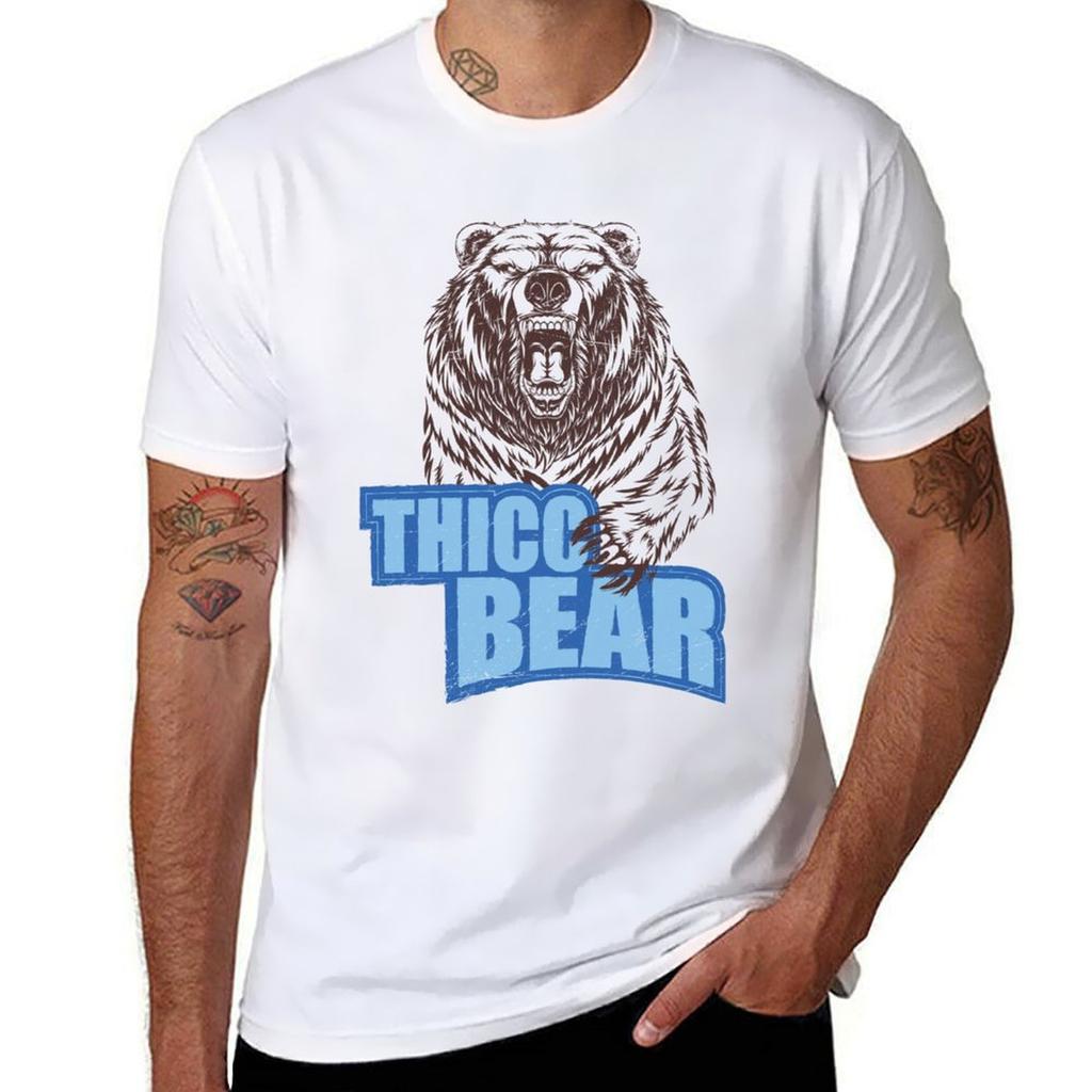 Thicc Bear Blues Tshirt Dry Fit Athletic Short Sleeve Shirt