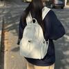 Solid Color Pleated Backpack Men's Lightweight Travel Small Backpack Women's School Bag