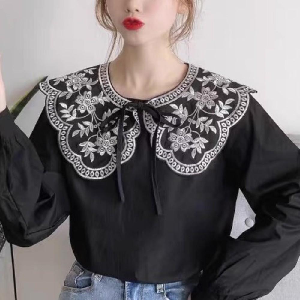 Knitted Crochet Shawl Detachable Collar Sweet Blouse Shoulders Fake Collar Spring