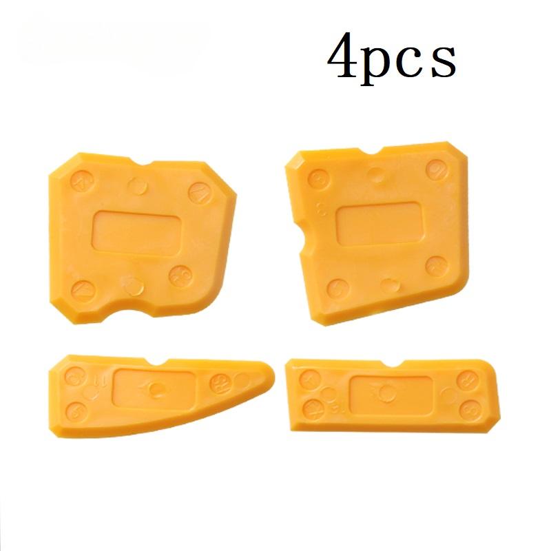 4ks Silikonová škrabka na sklo cement Odstraňovač tmelu Domácí těsnící nástroje Domácí čisticí ruční špachtle