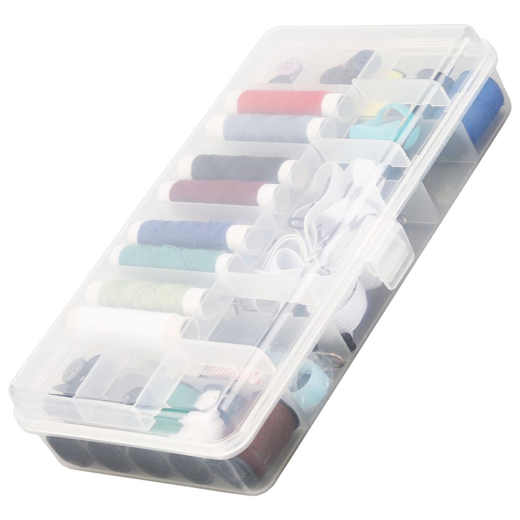 Mini Sewing Kit 2 Layers Multifunction 20Pcs Needles 8Pcs Threads Travel Sewing Kit for Repair