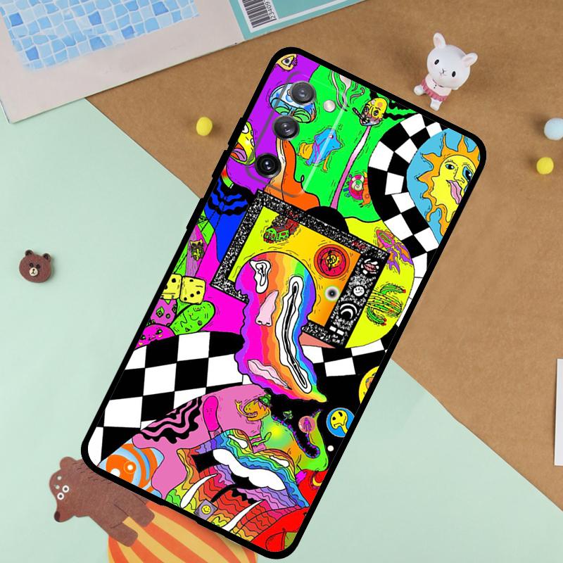 Indie Hippie Art Soft Case For Samsung Galaxy S25 Ultra S9 S10 S20 FE S21 S22 S23 Plus S24 Ultra Funda Cover