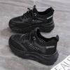 Mesh Hollow Breathable Soft Leather Dad Shoes Women's New Thick-soled Versatile Non-slip Casual Sports Shoes In Summer 2025