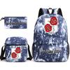 Attack Giant Attackontitan School Bag Three-Piece Printed Backpack Student Computer Canvas Bag