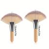 4Pcs Professional Makeup Brushes Set Large Fan Brush with Wooden Handle Designed for Makeup Removal and Highlighter Application