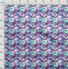 oneOone Cotton Flex Aqua Blue Fabric Tropical Floral with Birds Fabric for Sewing Printed Craft Fabric by The Yard 40 Inch