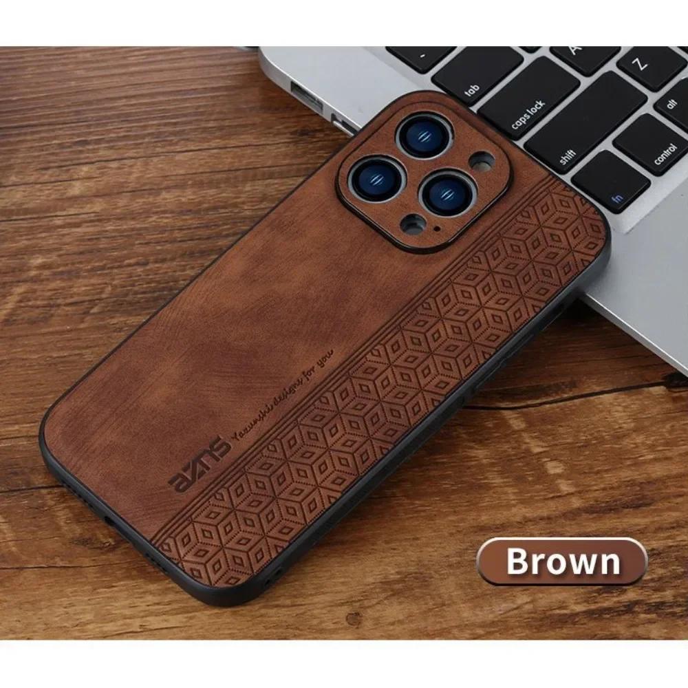 

Роскошный кожаный деловой чехол для телефона для iPhone 16 15 11 13 12 14 Pro Max Plus 13 12 Mini X XR XS 8 7 Plus Противоударный мягкий чехол For iPhone 14 ProMax