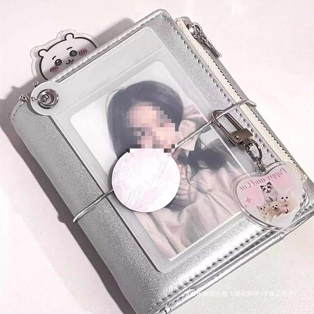 Silbernes M5-Dreifach-Ringbuch-Planer-Notizbuch mit Kartenhalter