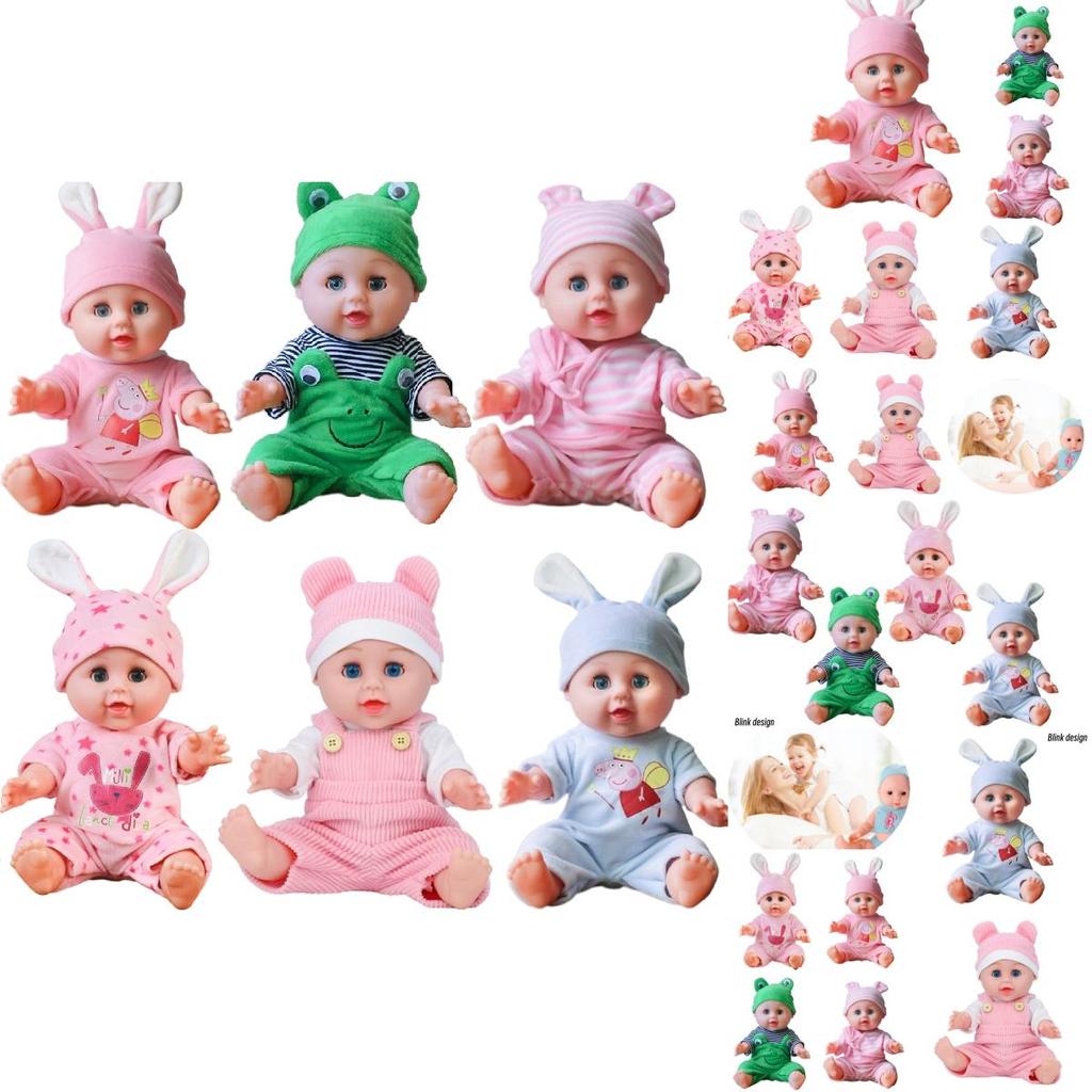 Q Dolls 30cm Reborn Baby Doll Blinking Girl Toy With Realistic Features