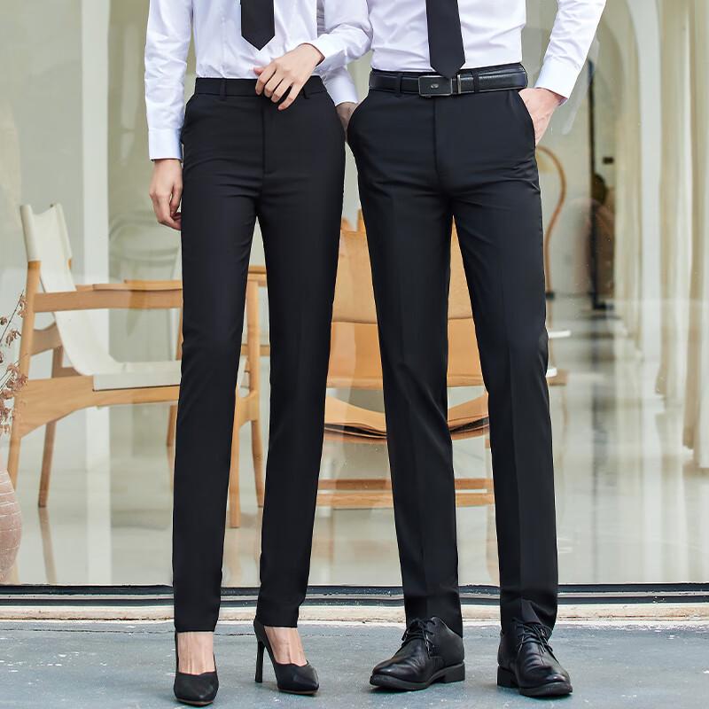 

Tluoman Unisex Micro Straight Leg Professional Casual Pants S