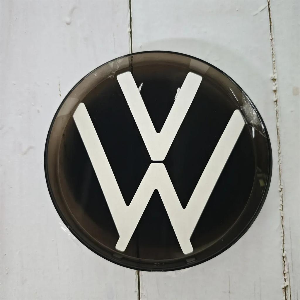 2pcs Front and Rear VW Golf 6/Golf 7/Golf 7.5/Golf 8 Not Affect ACC Modified Black Label Flat Mirror Logo Decorative Cover
