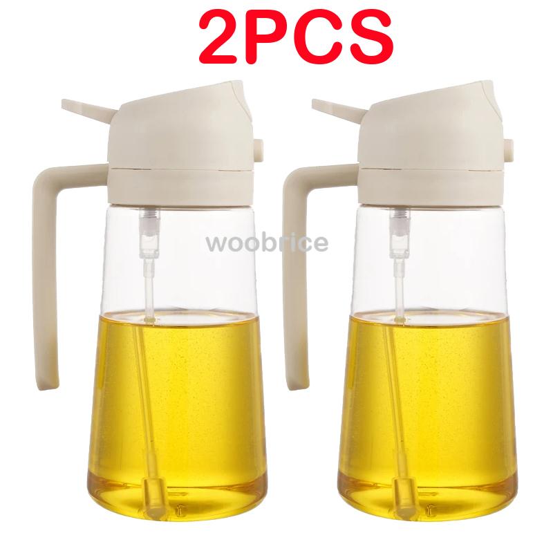 2in1 500ml Plastic Spray Oil Sprayer Bottle Spray Oil Dispenser Salad BBQ Kitchen Baking Roasting Camping Picnic Kitchen Tool