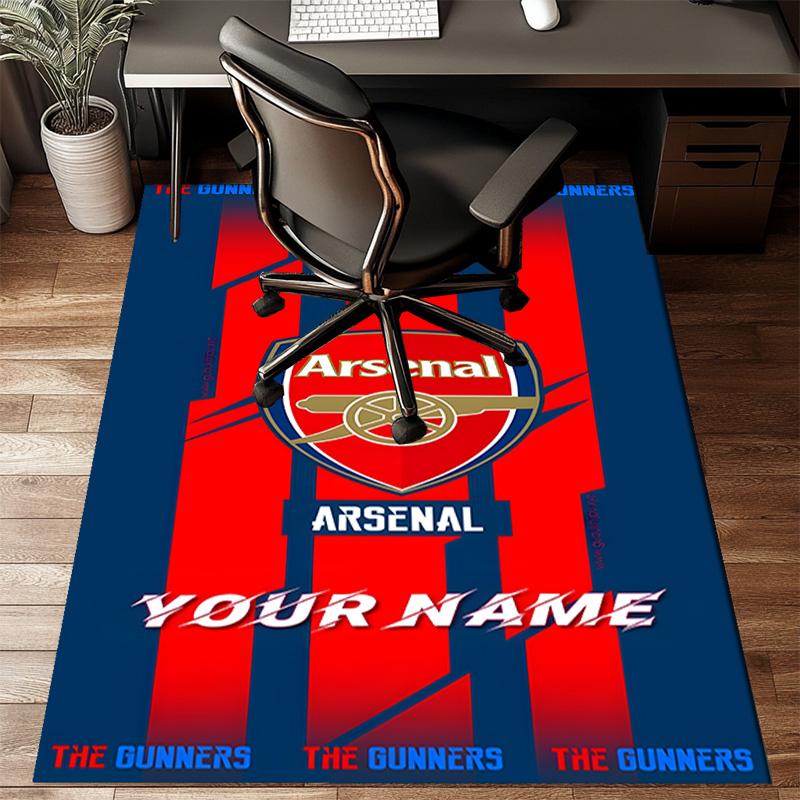 Arsenal Football Club Crest Rug Game Carpet, Floor Mat for Bedroom Living Room Entryway Rug, Home Decor Idea Gift for Christmas birthday