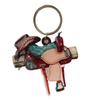 Colorful Saddles Pendant Keychain Acrylic Key Rings Accessory Handmade Keyring Bag Decoration Unique Gifts for Women