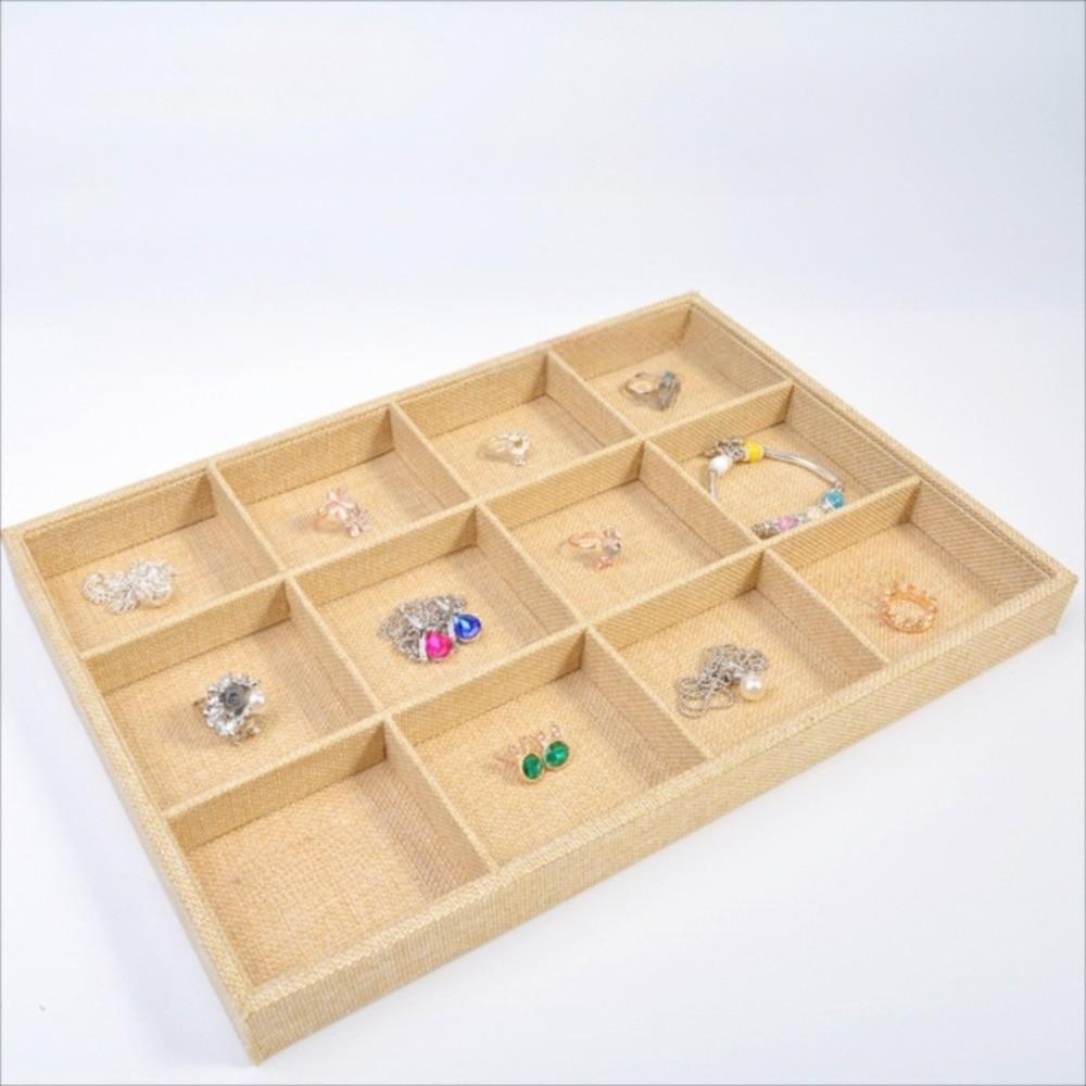 Multifunctional Linen Jewelry Tray Retro Jewelry Organizer Jewelry Box  Boutique