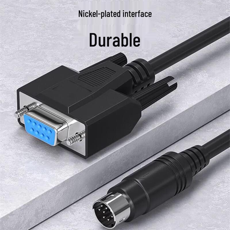 PLC Programming Communication Cable DB9 Male To MD8