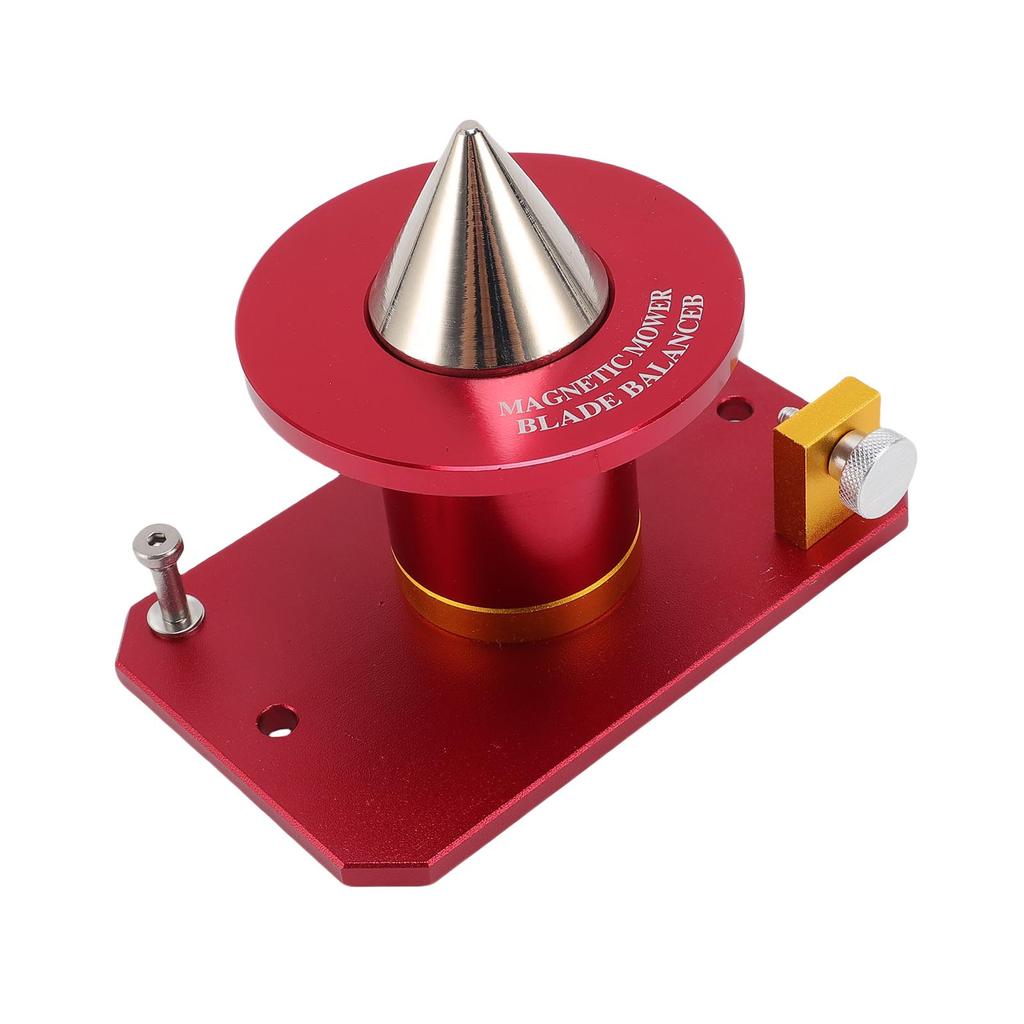 Magnetic Wall Mount Blade Balancer Aluminium Alloy 339075B Heavy Precision Blade Balancers for Mowers Red