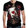 Summer Men's T-Shirt New Cool Poker Graphic T Shirts Casual Fashion Originality Card Pattern Tees 3D Printed Short Sleeve Tops