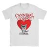 Vintage Cannibal Corpse Heart Cat TShirts for Men Round Collar Cotton T Shirts  Short Sleeve Tee Shirt Graphic Tops