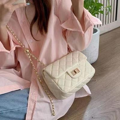 Classic Small Fragrant Wind Rhombus Chain Small Square Bag Popular Fashion Niche Soft Surface Casual Sweet Lady Shoulder Women's Bag