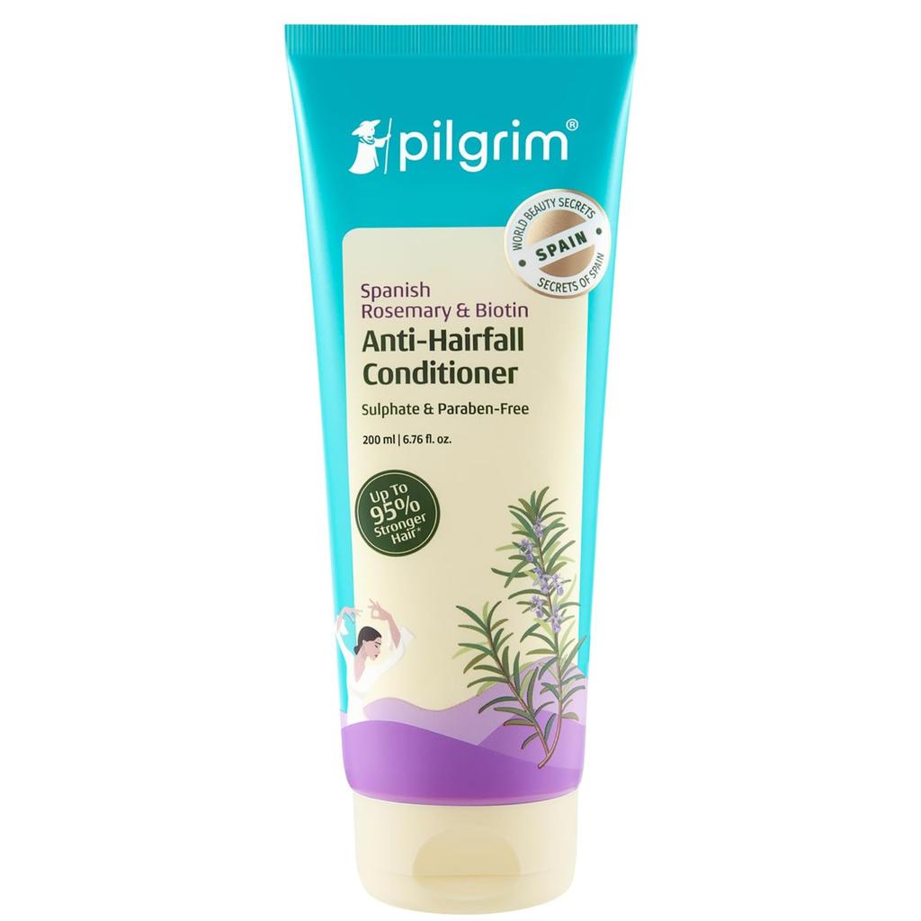 Pilgrim Spanish Rosemary & Biotin Anti Hairfall Conditioner for Reducing Hair Loss & Breakage | Upto 95% stronger hairs | Suitable for all hair typ