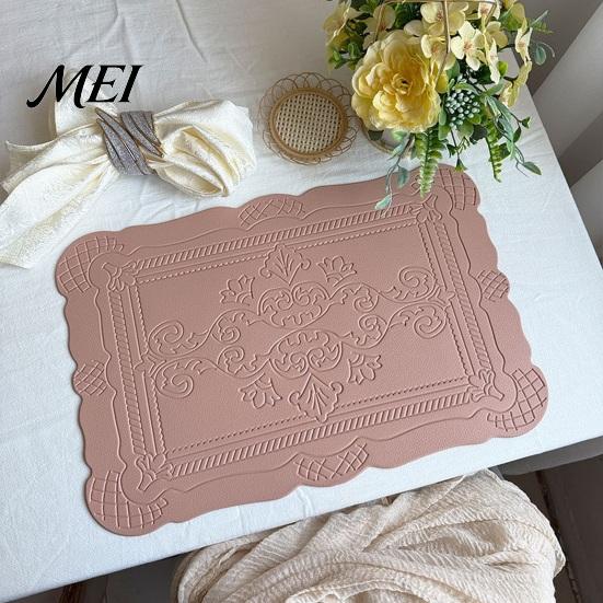 Durable Placemat Placemat, Waterproof Heat Resistant Dinner Table Mats, Non-Slip Embossed Decorative Kitchen for Dining Proof Mat