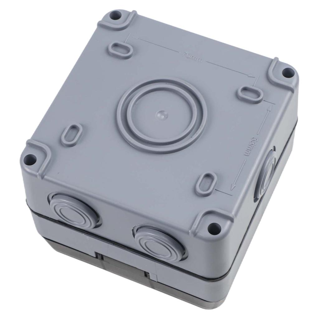 IP66 Outdoor Waterproof Socket with Switch and Indicator Light 16A 1 Way Wall Socket Suitable for Parking and Construction Sites