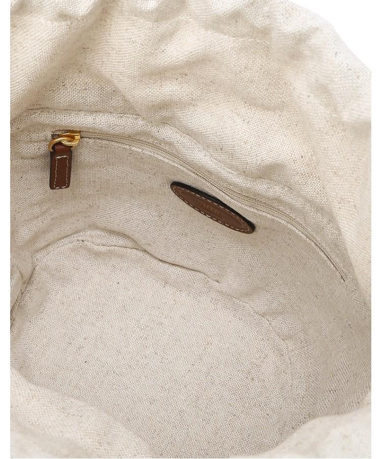 Athe Vanessabruno Beige Raffia Shoulder Bag S Aaba6F802W2