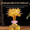2026 Seven-Color LED Lotus Lamp Pair for Buddha, Household Plug-In, Buddhist Hall Ever-Burning Offering Lamp