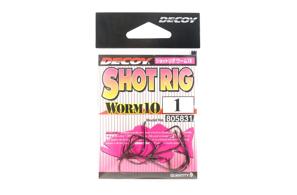 Decoy Worm 10 Shot Rig Worm Hook pentru Wacky Style Mărimea 1 (5831)